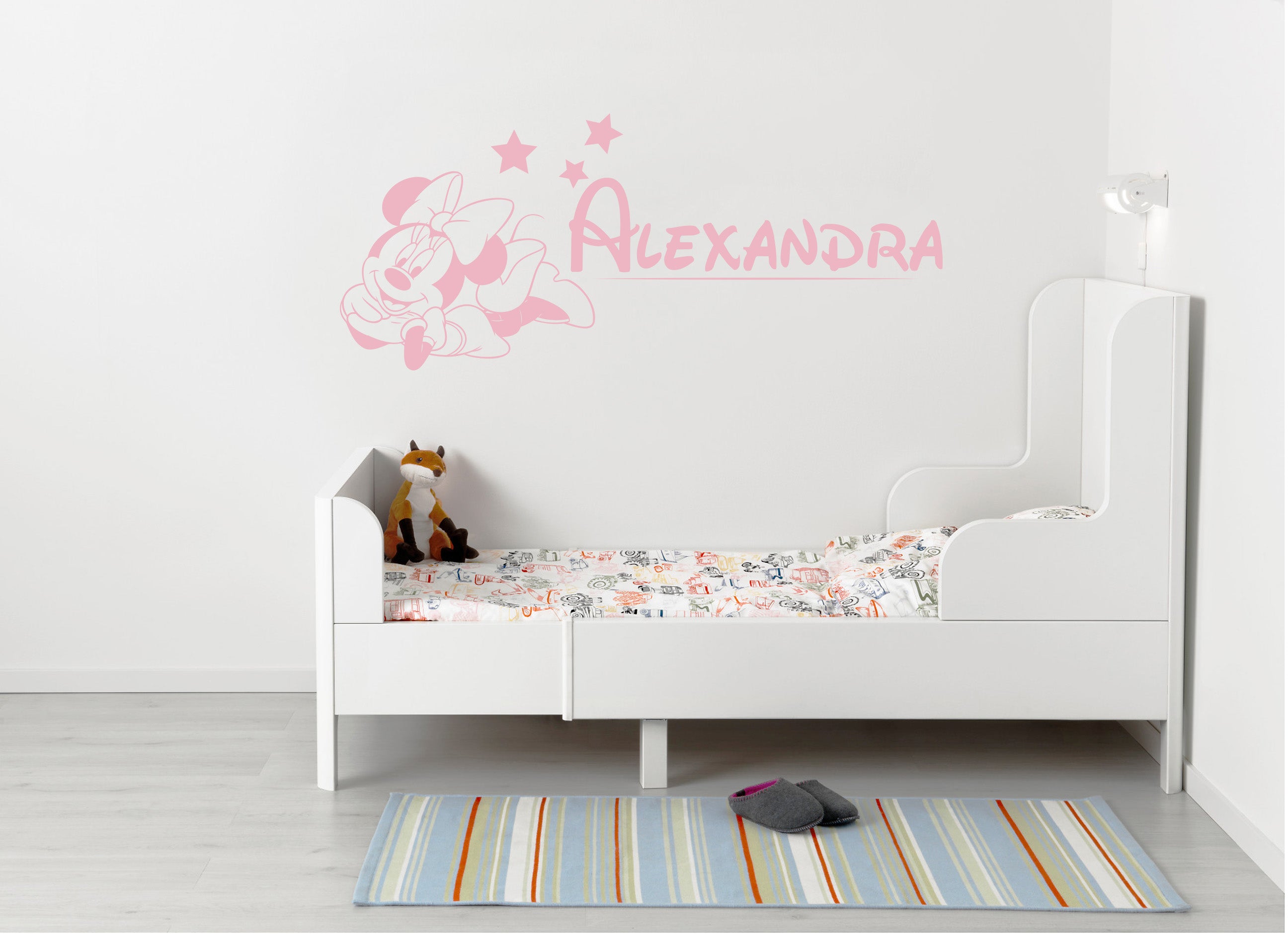 Minnie Mouse Personalized Custom Name Wall Sticker Decal Stencil Silhouette ST415