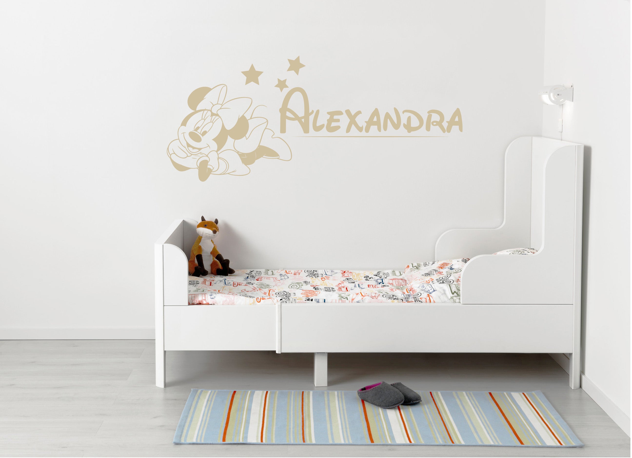 Minnie Mouse Personalized Custom Name Wall Sticker Decal Stencil Silhouette ST415