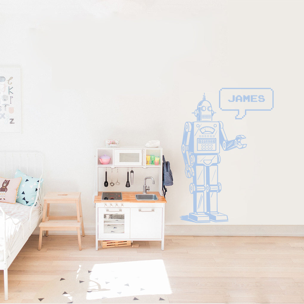 ROBOT AUTOCOLLANT MURAL PERSONNALISÉ Autocollant Décalque Stencil Silhouette ST416