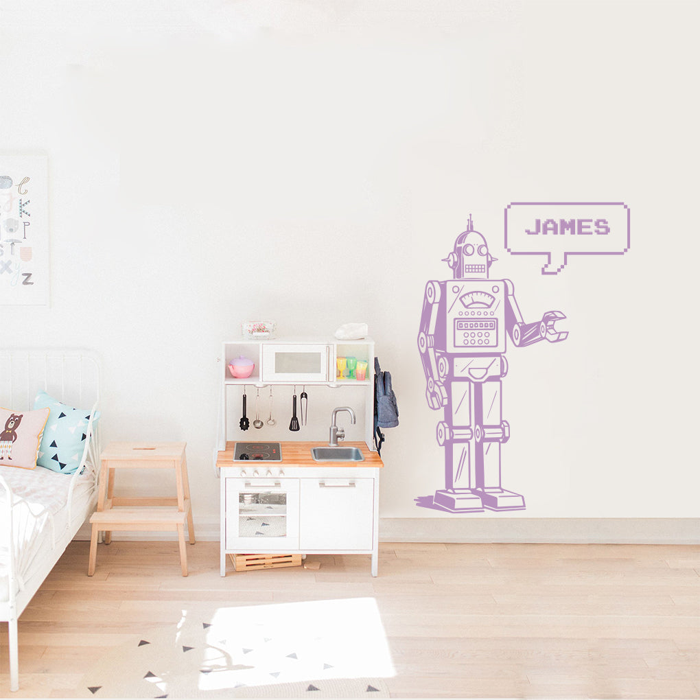 ROBOT AUTOCOLLANT MURAL PERSONNALISÉ Autocollant Décalque Stencil Silhouette ST416