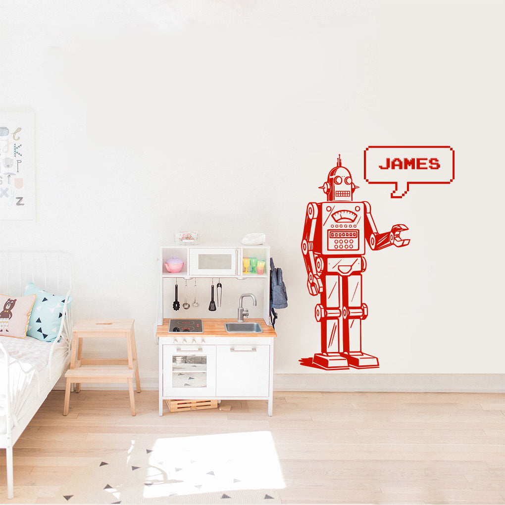 ROBOT AUTOCOLLANT MURAL PERSONNALISÉ Autocollant Décalque Stencil Silhouette ST416
