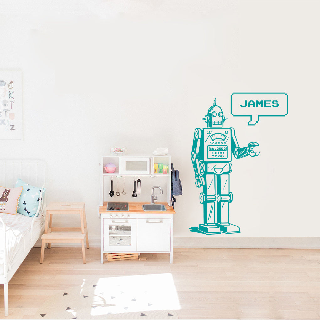 ROBOT AUTOCOLLANT MURAL PERSONNALISÉ Autocollant Décalque Stencil Silhouette ST416