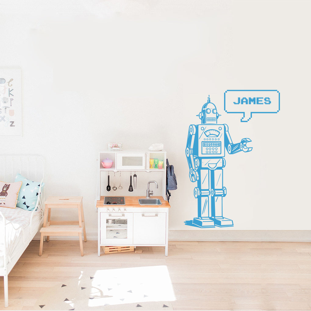 ROBOT AUTOCOLLANT MURAL PERSONNALISÉ Autocollant Décalque Stencil Silhouette ST416