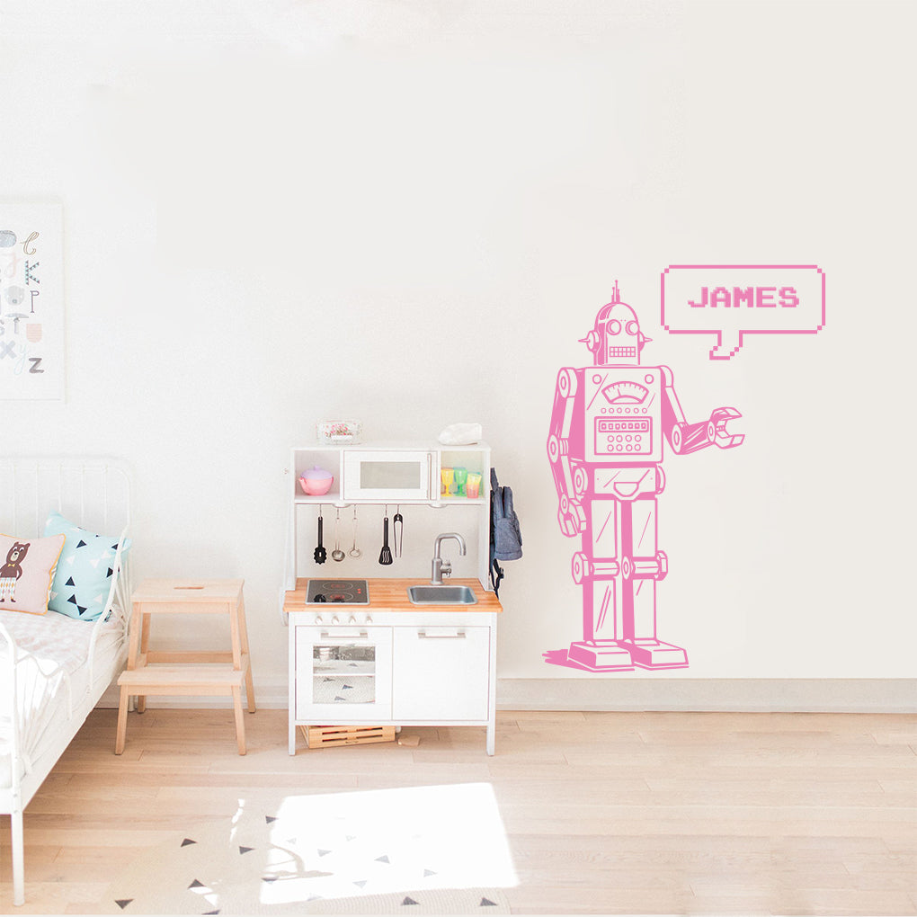ROBOT AUTOCOLLANT MURAL PERSONNALISÉ Autocollant Décalque Stencil Silhouette ST416