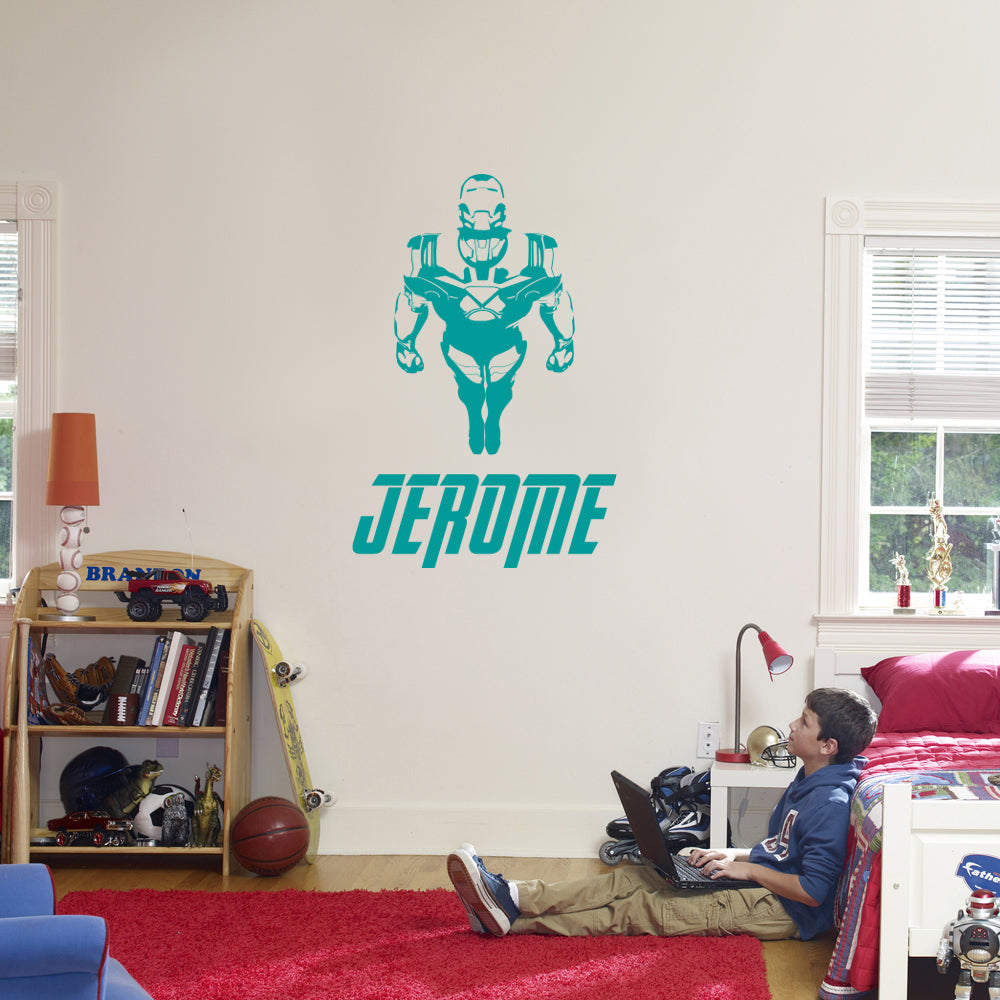 Iron-Man Superhero Personalized Wall Sticker Decal Stencil Silhouette ST418