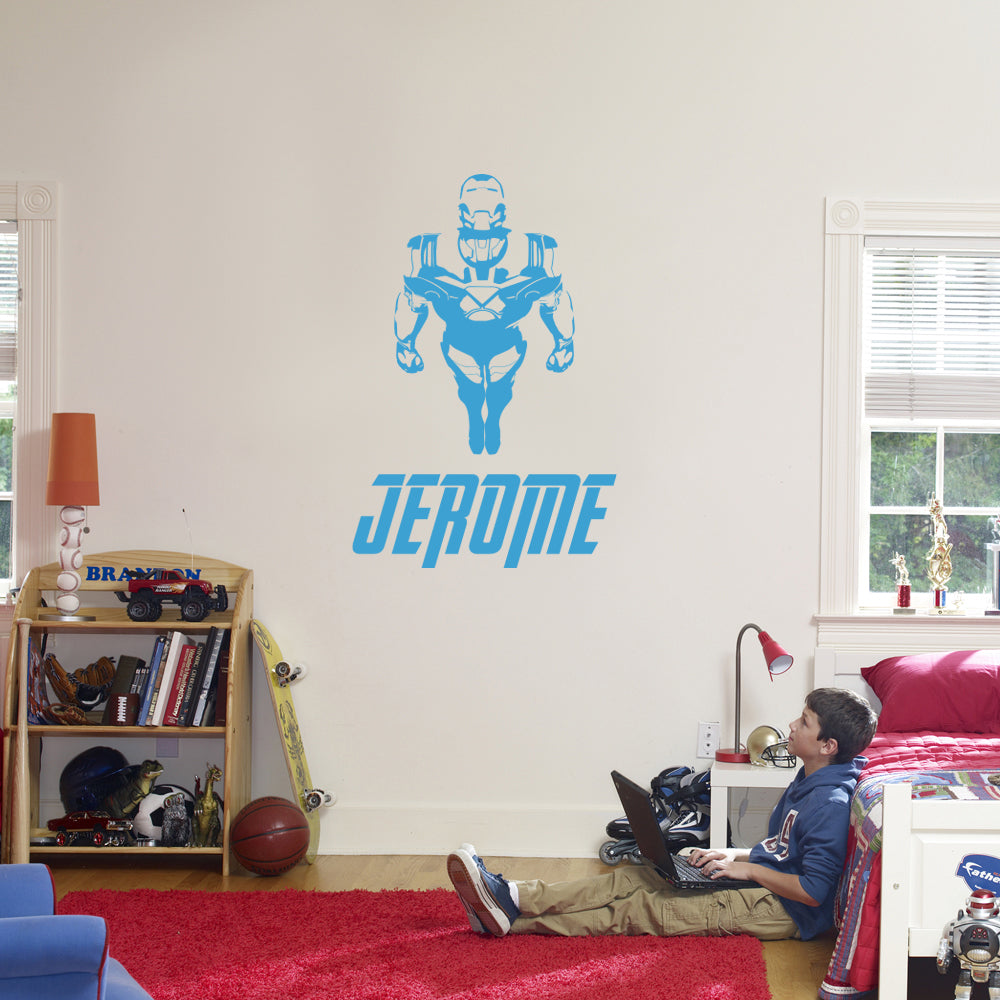 Iron-Man Superhero Personalized Wall Sticker Decal Stencil Silhouette ST418