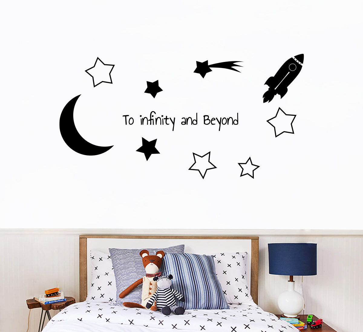 Toy Story TO INFINITY AND BEYOND Wall Sticker Decal Stencil Silhouette ST421