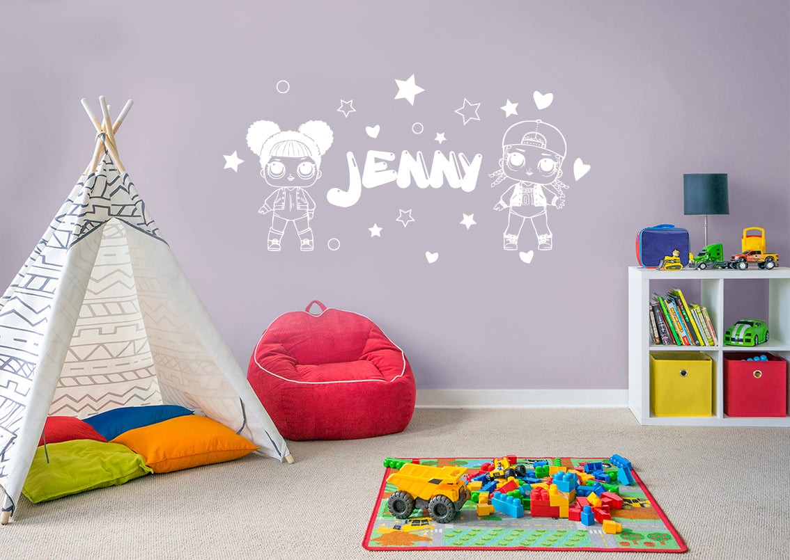 LOL SURPRISE Dolls Personalized Wall Sticker Decal Stencil Silhouette ST423