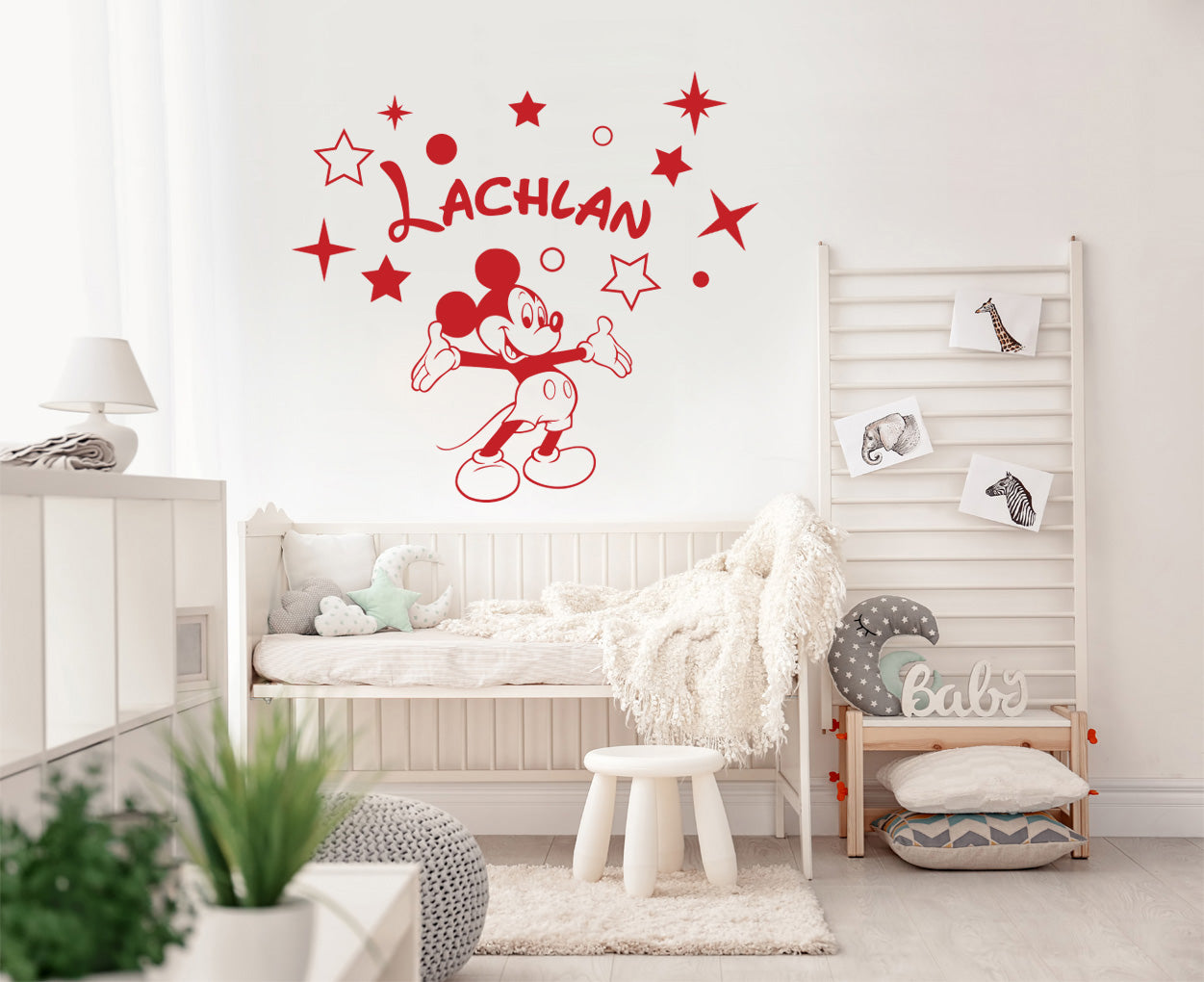Mickey Mouse Disney Autocollant mural personnalisé Autocollant Décalque Stencil Silhouette ST424