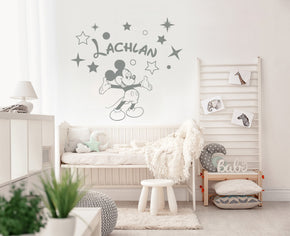 Mickey Mouse Disney Autocollant mural personnalisé Autocollant Décalque Stencil Silhouette ST424