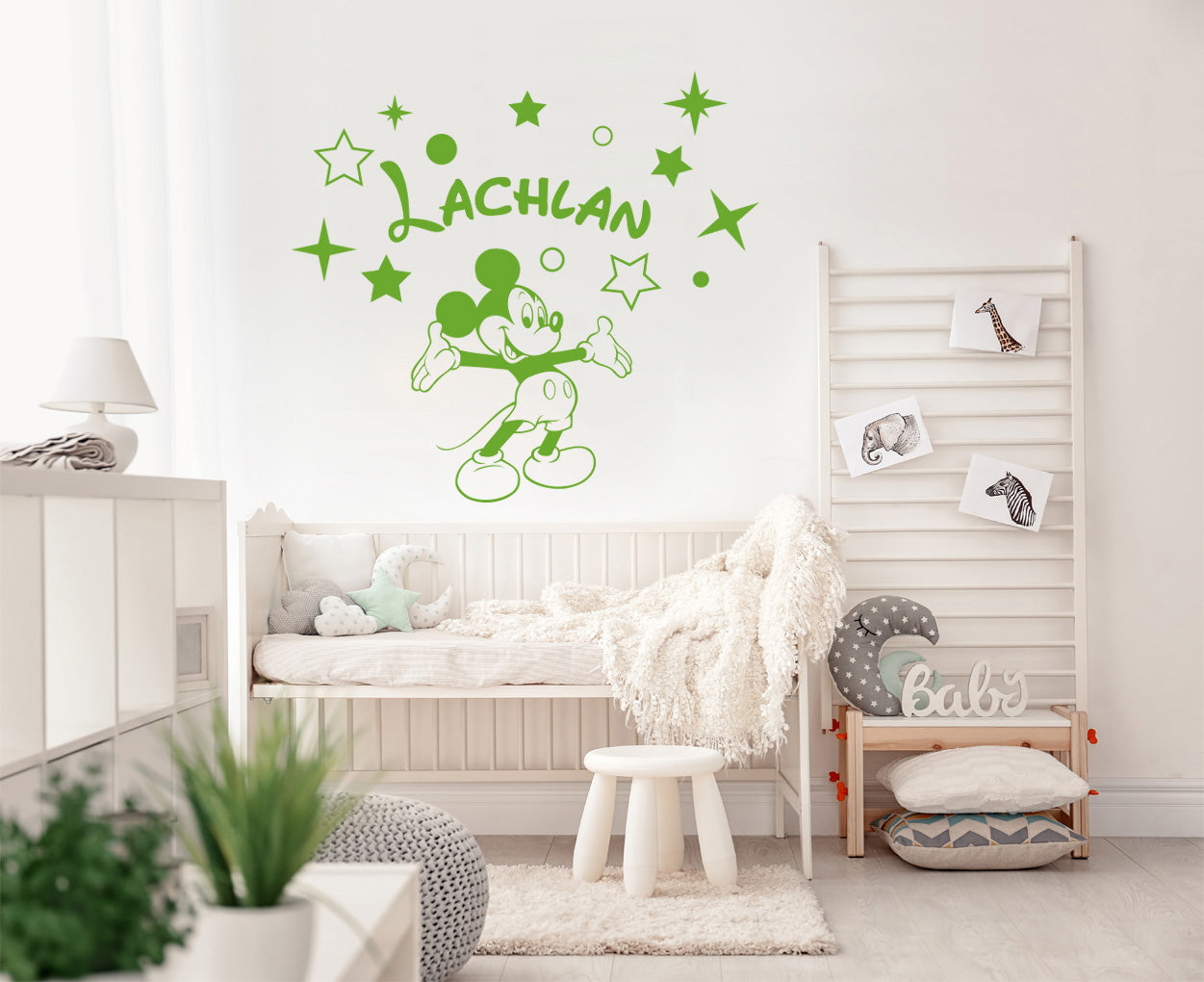 Mickey Mouse Disney Autocollant mural personnalisé Autocollant Décalque Stencil Silhouette ST424