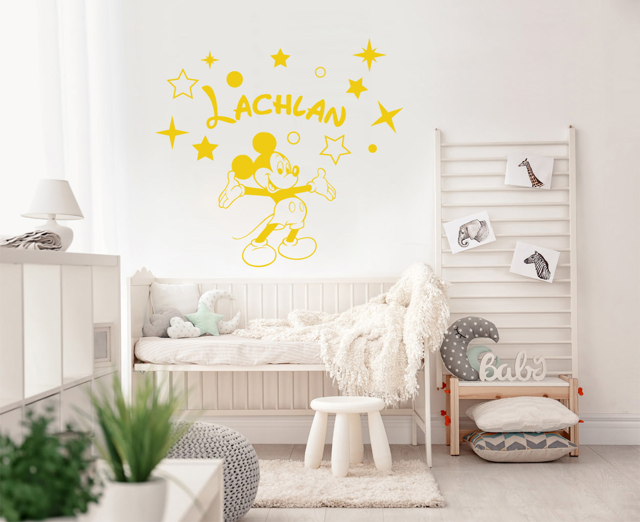 Mickey Mouse Disney Autocollant mural personnalisé Autocollant Décalque Stencil Silhouette ST424