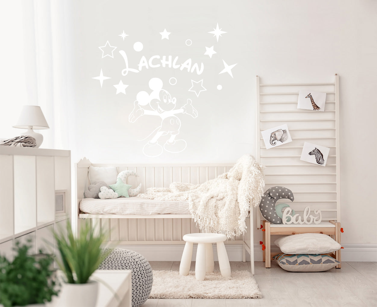 Mickey Mouse Disney Autocollant mural personnalisé Autocollant Décalque Stencil Silhouette ST424