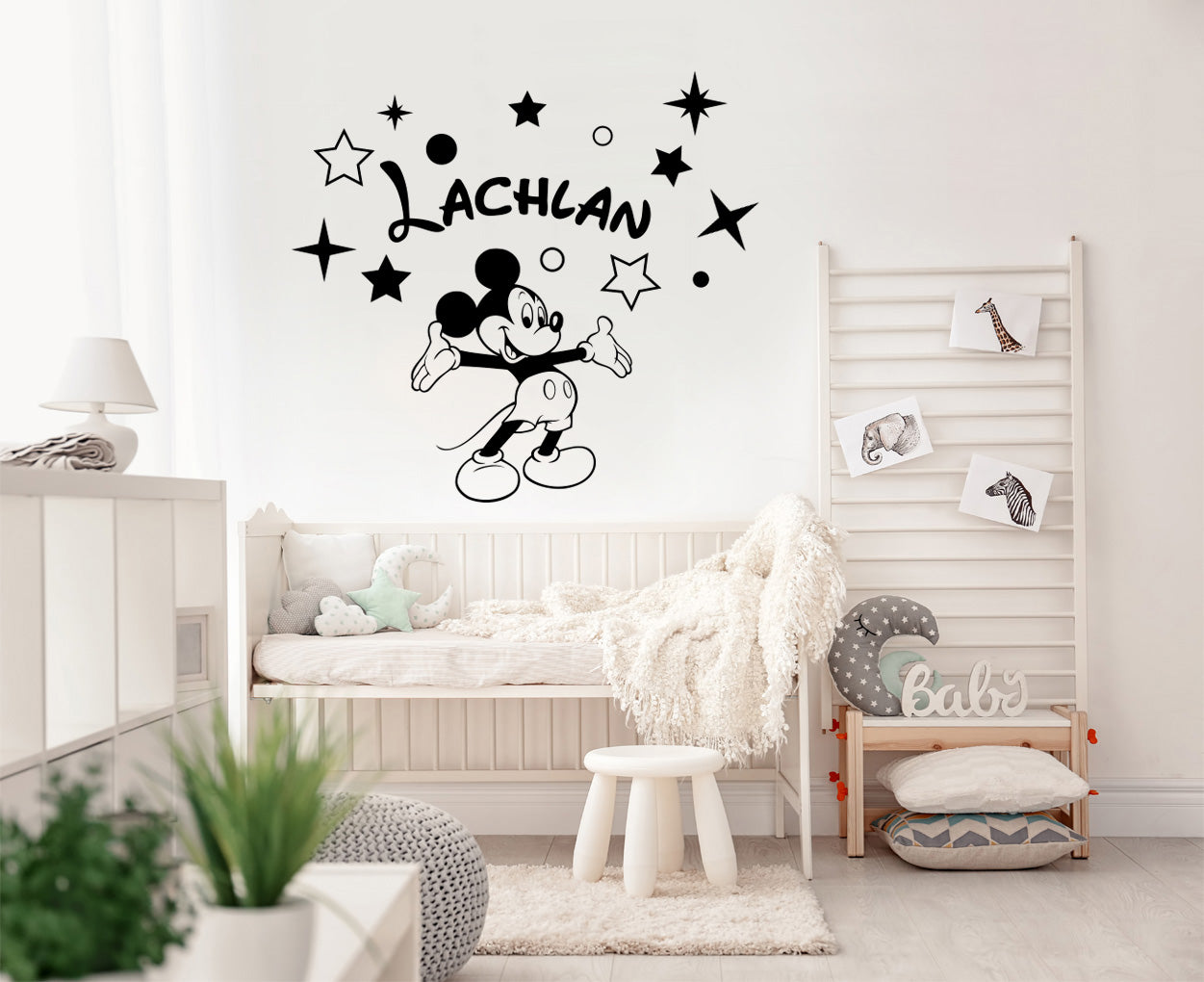 Mickey Mouse Disney Autocollant mural personnalisé Autocollant Décalque Stencil Silhouette ST424