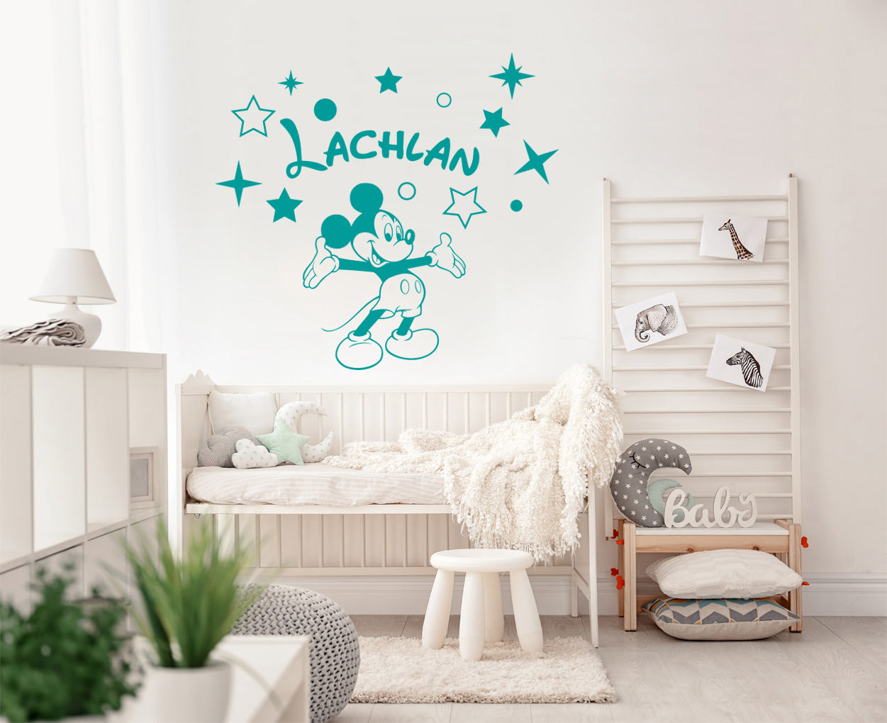 Mickey Mouse Disney Autocollant mural personnalisé Autocollant Décalque Stencil Silhouette ST424