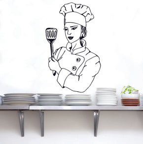 CHEF Wall Sticker Decal Stencil Silhouette ST42