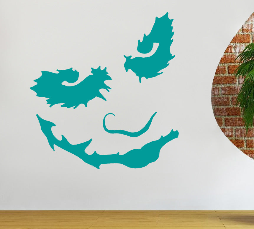 Épinoche de la paroi du film Décal Stencil Silhouette ST43