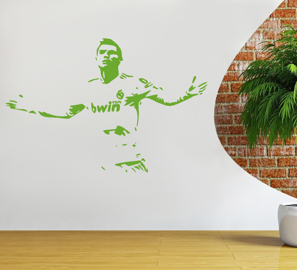 Soccer Player Wall Sticker Decal Stencil Silhouette ST48