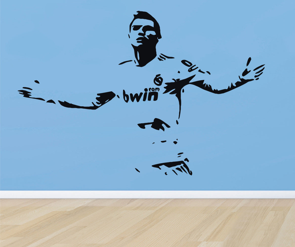 Soccer Player Wall Sticker Decal Stencil Silhouette ST48