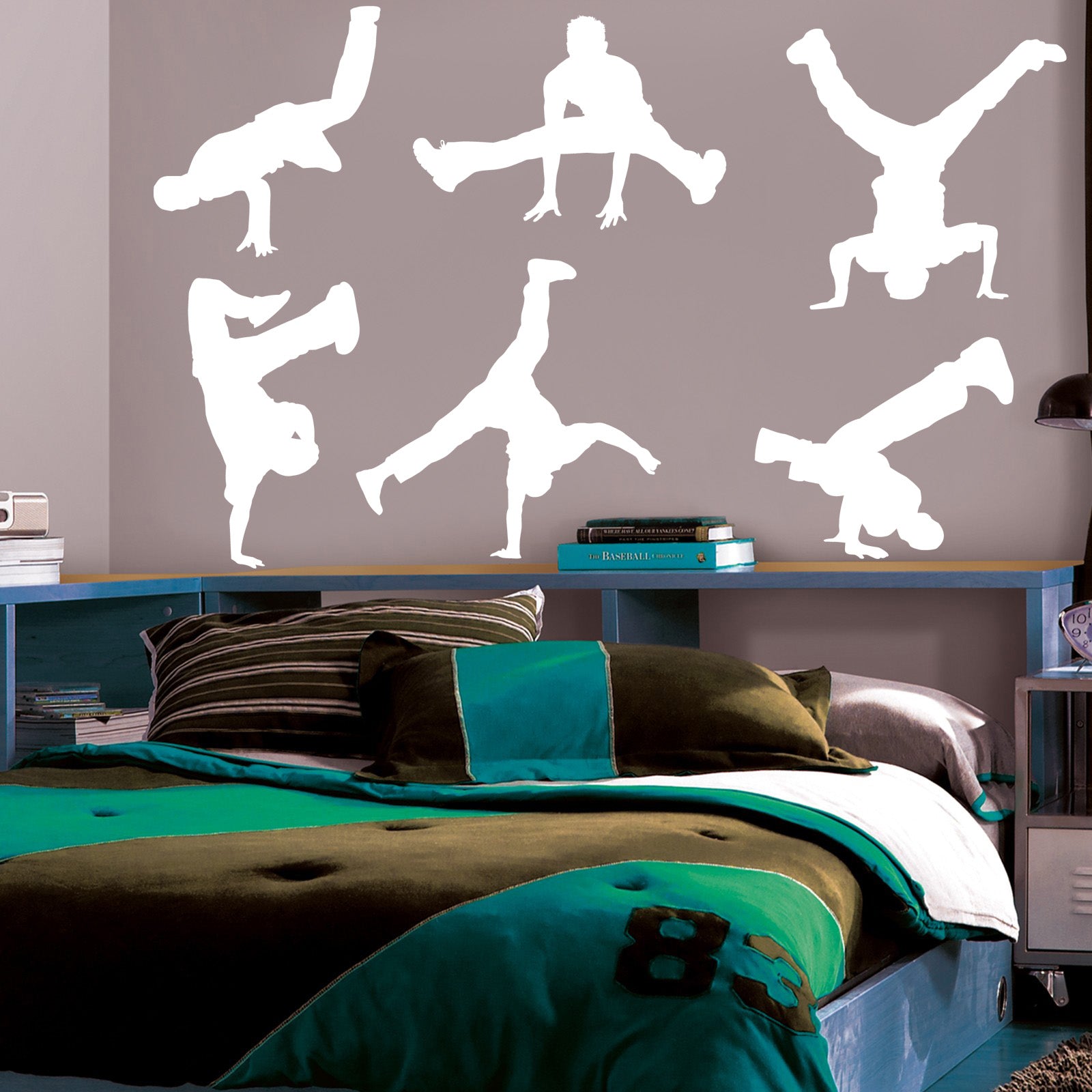 BREAKDANCE 6 Dancers Wall Sticker Decal Stencil Silhouette ST51