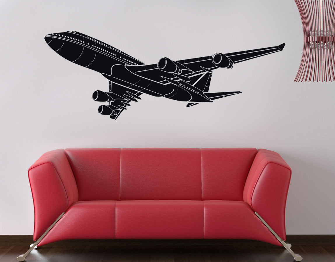 AIRPLANE Wall Sticker Decal Stencil Silhouette ST59