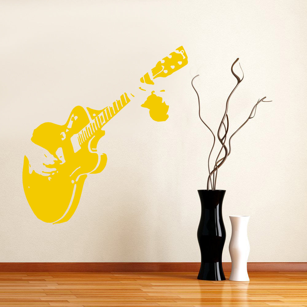 GUITAR Wall Sticker Decal Stencil Silhouette ST60