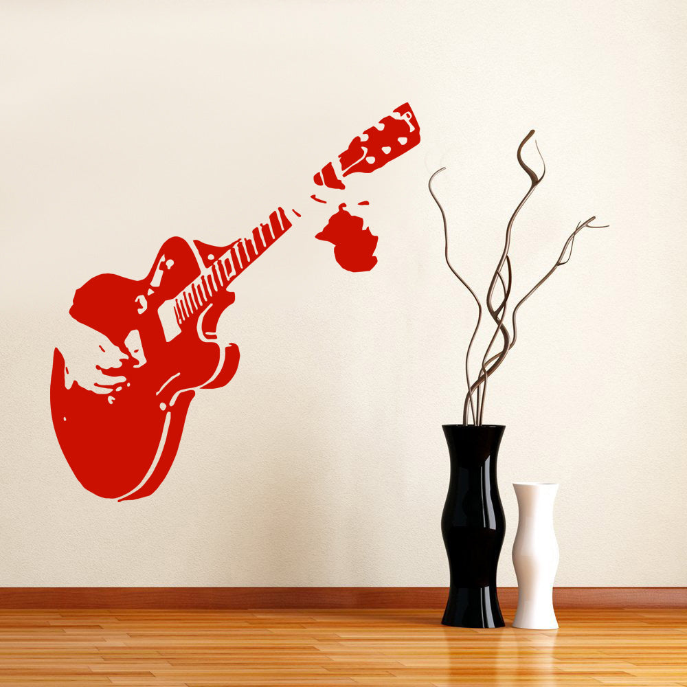 GUITAR Wall Sticker Decal Stencil Silhouette ST60