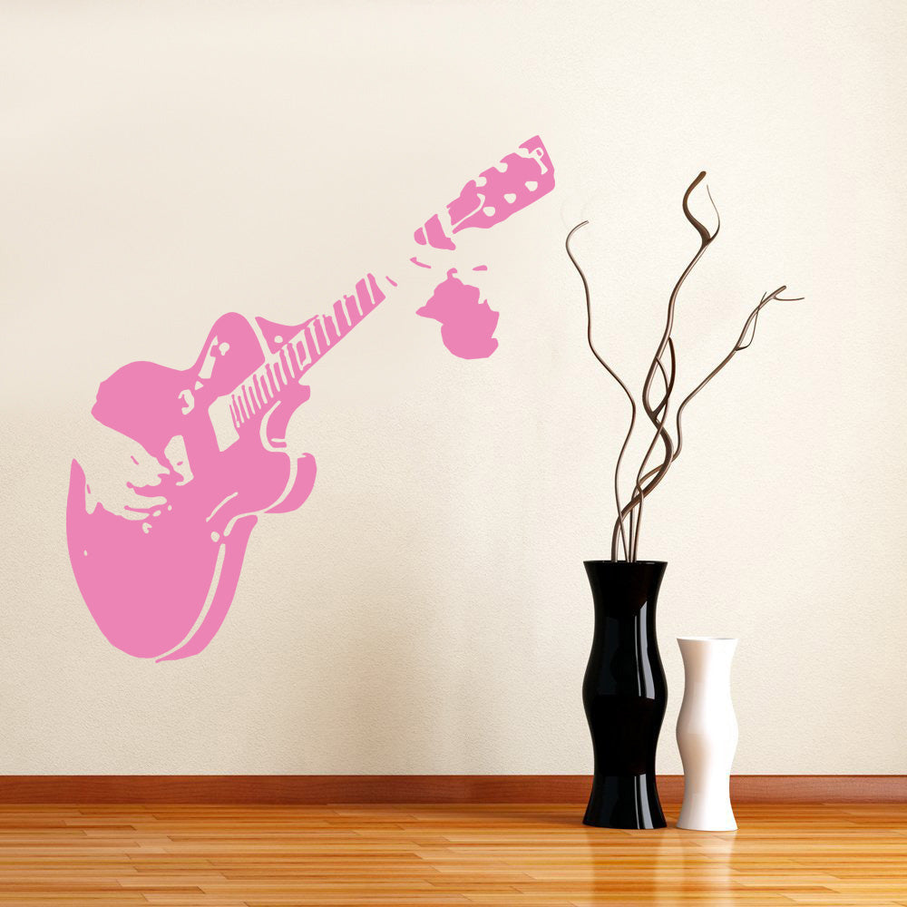 GUITAR Wall Sticker Decal Stencil Silhouette ST60