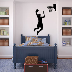 BASKETBALL PLAYER DUNK Wall Sticker Decal Stencil Silhouette ST69