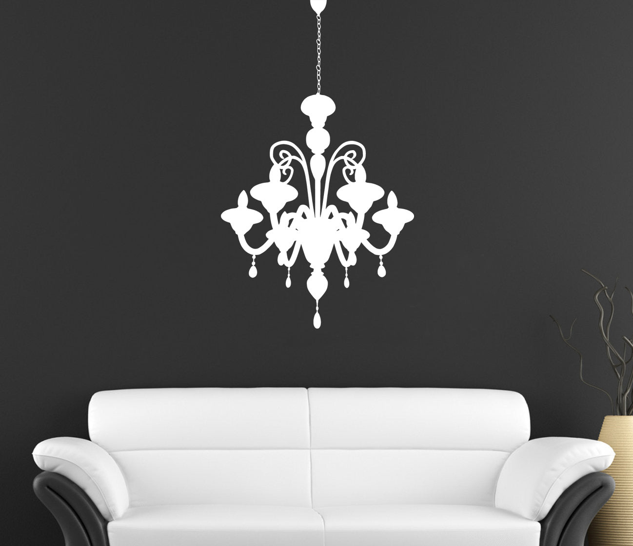 CHANDELIER Wall Sticker Decal Stencil Silhouette ST74