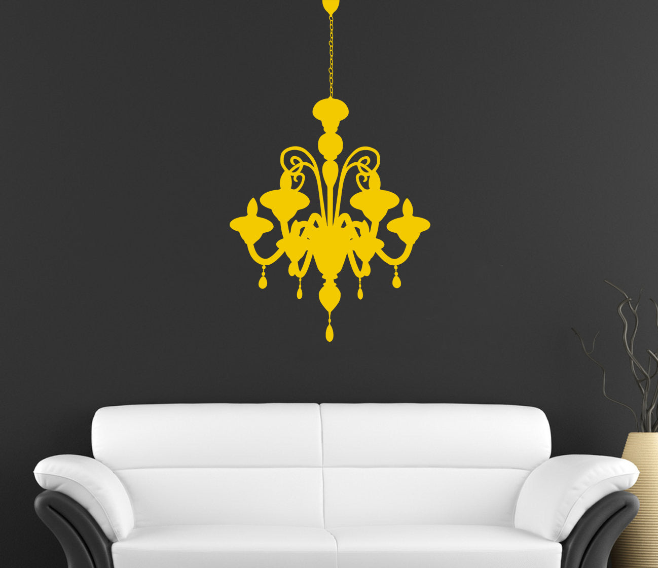 CHANDELIER Wall Sticker Decal Stencil Silhouette ST74