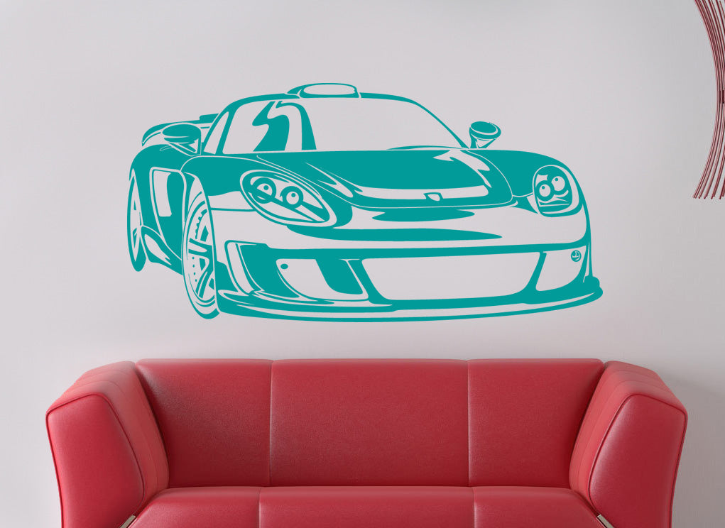 Race Car Wall Sticker Decal Stencil Silhouette ST79