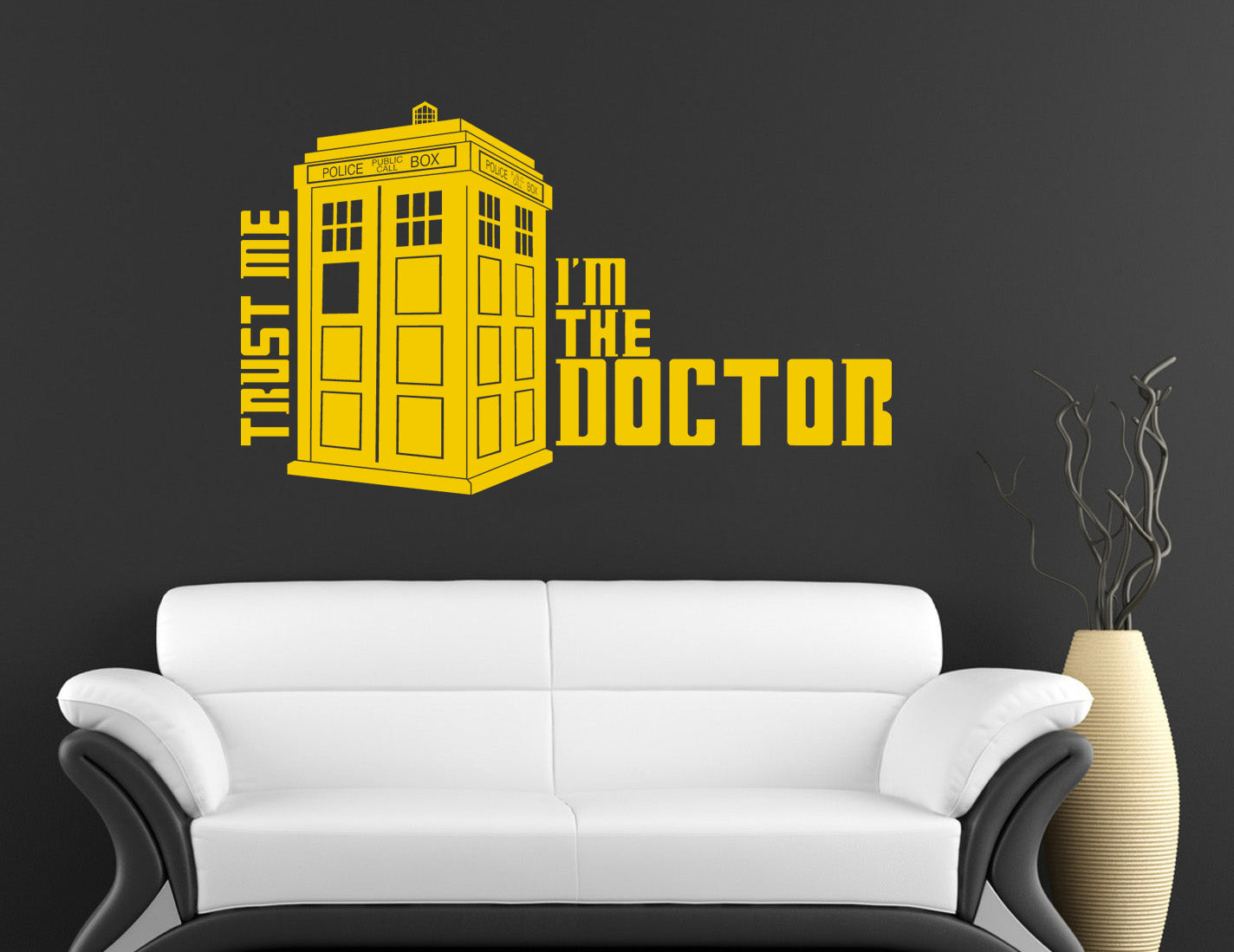 TV Show Phone Booth Wall Sticker Decal Stencil Silhouette ST81