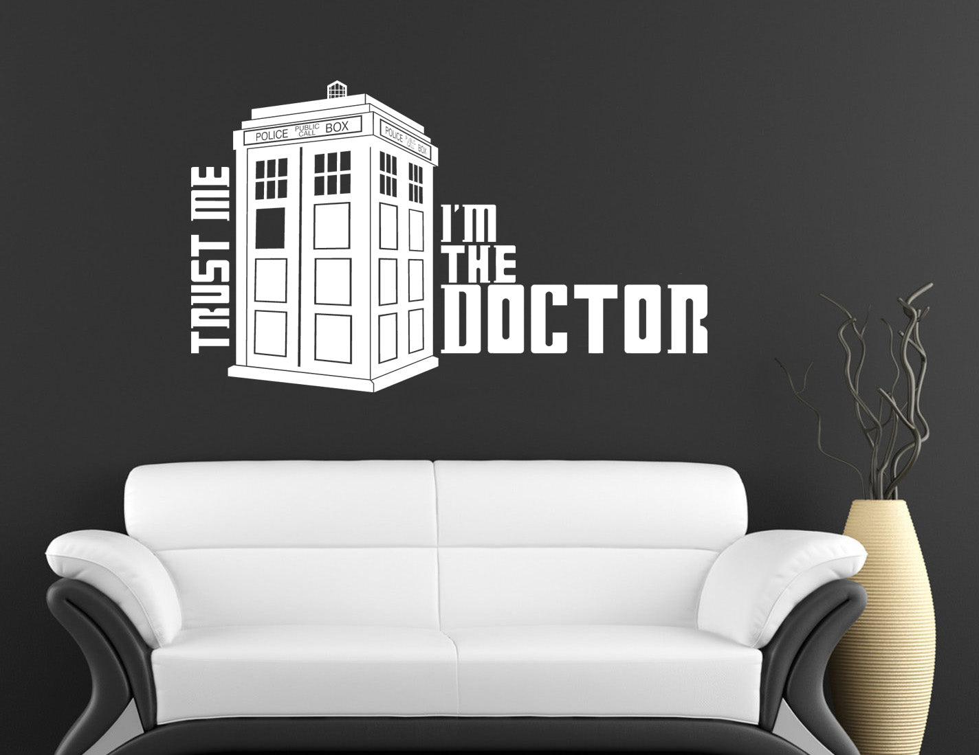 TV Show Phone Booth Wall Sticker Decal Stencil Silhouette ST81