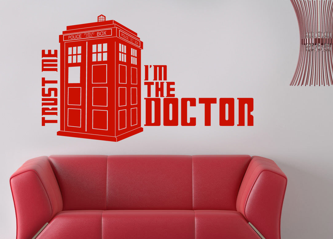 TV Show Phone Booth Wall Sticker Decal Stencil Silhouette ST81