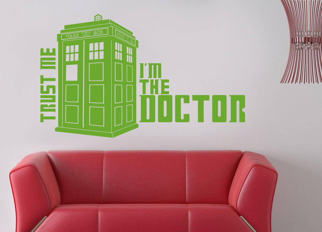 TV Show Phone Booth Wall Sticker Decal Stencil Silhouette ST81