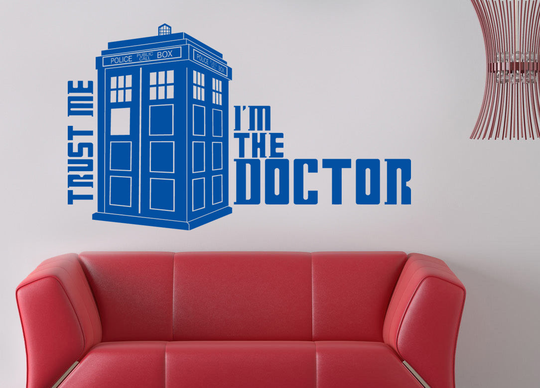 TV Show Phone Booth Wall Sticker Decal Stencil Silhouette ST81