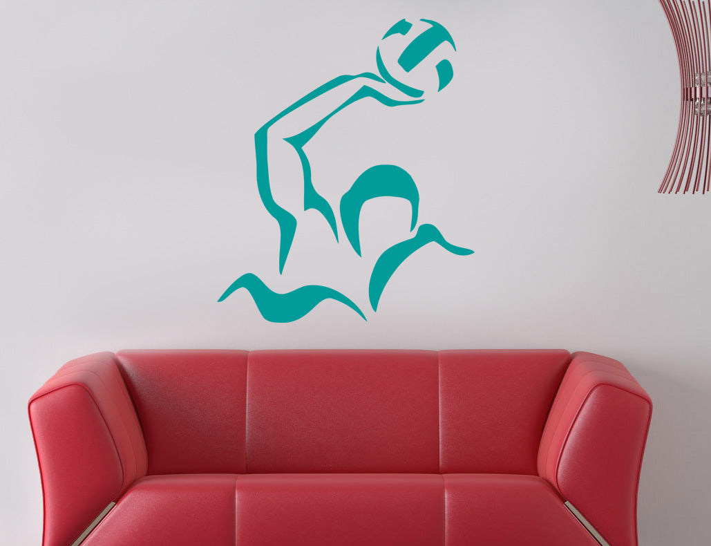 WATER POLO Sports Wall Sticker Decal Stencil Silhouette ST82