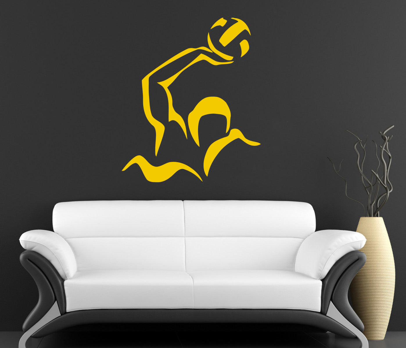 WATER POLO Sports Wall Sticker Decal Stencil Silhouette ST82