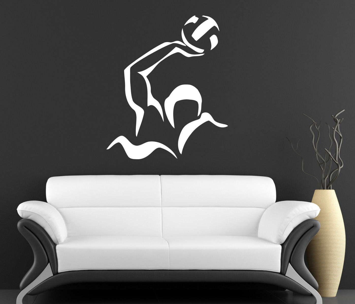 WATER POLO Sports Wall Sticker Decal Stencil Silhouette ST82