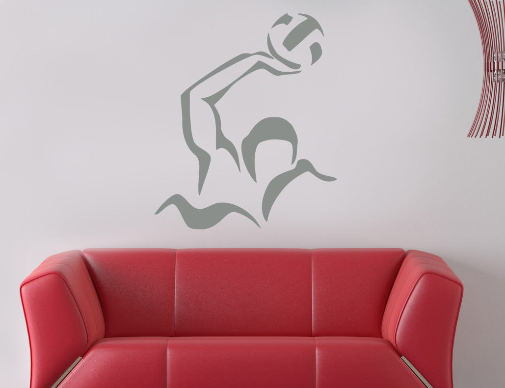 WATER POLO Sports Wall Sticker Decal Stencil Silhouette ST82