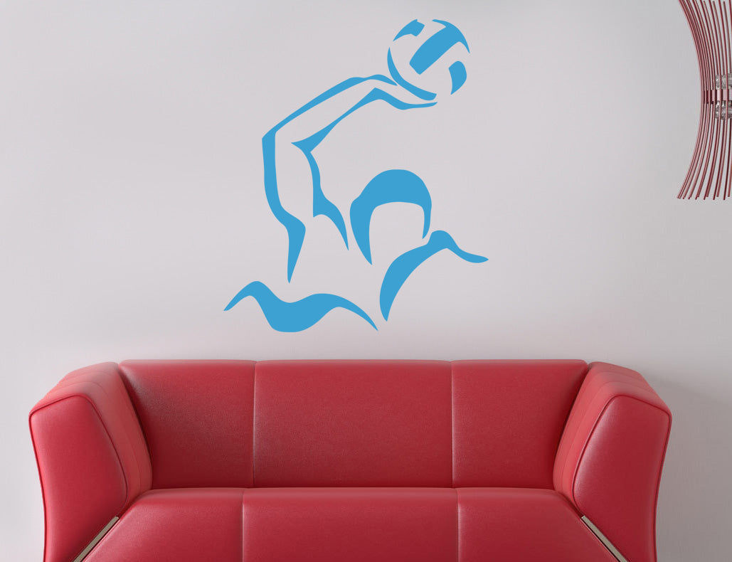 WATER POLO Sports Wall Sticker Decal Stencil Silhouette ST82