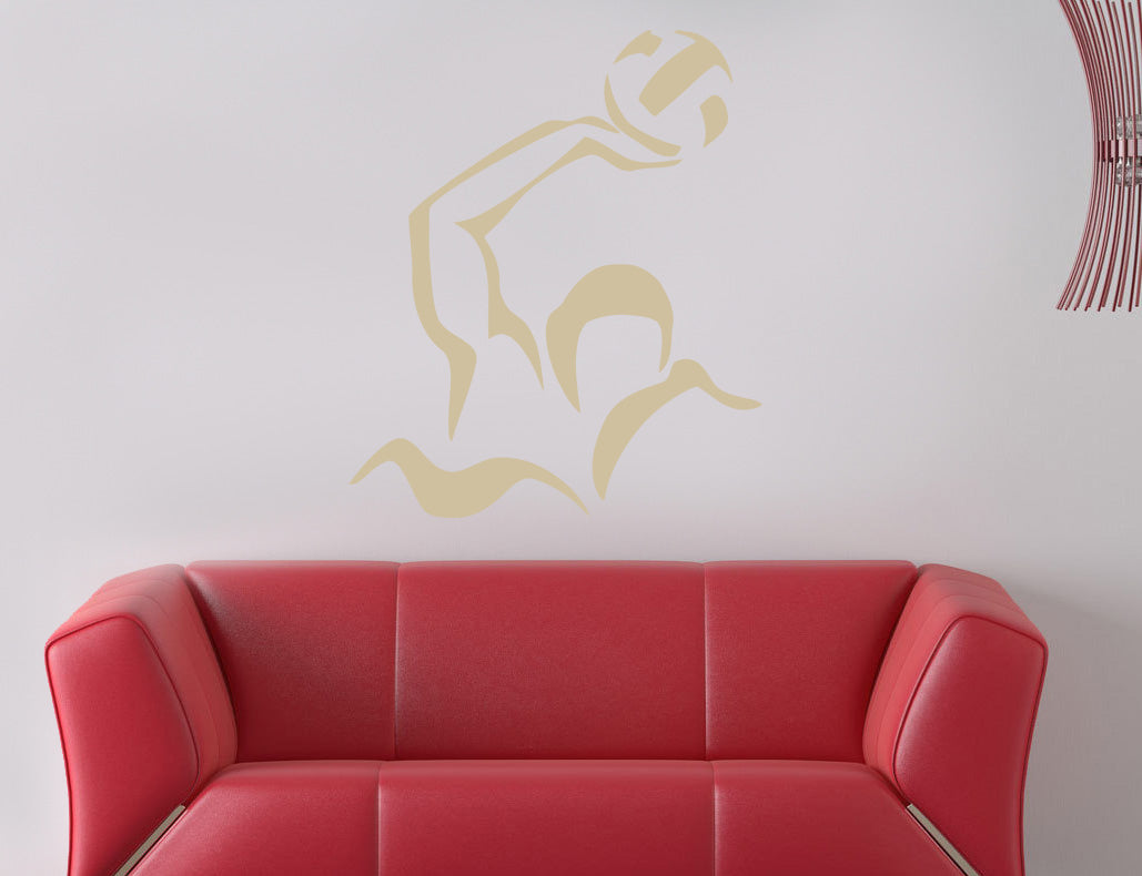 WATER POLO Sports Wall Sticker Decal Stencil Silhouette ST82