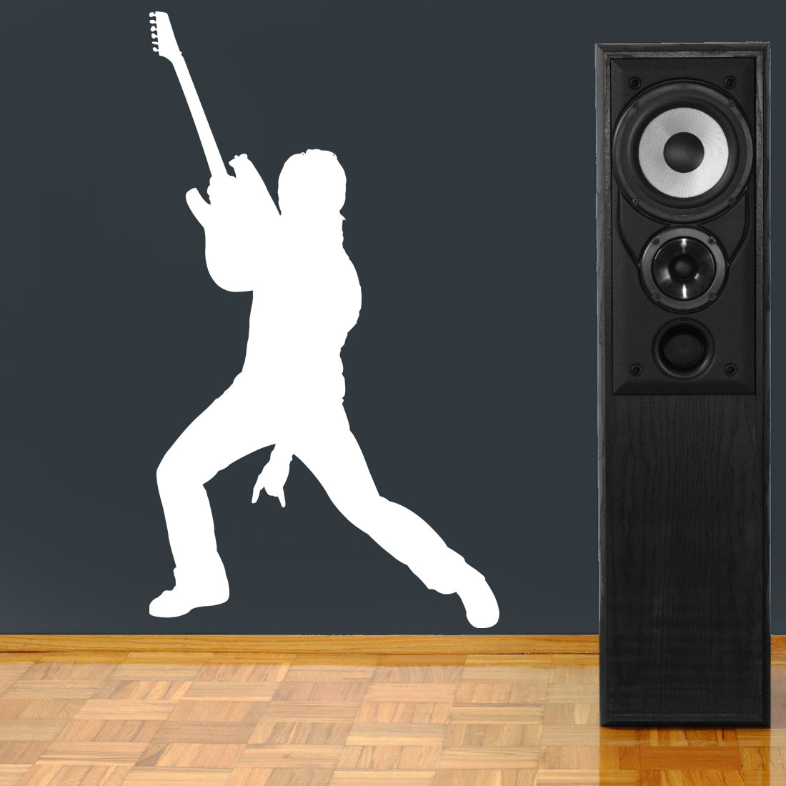 ROCK GUITAR PLAYER Wall Sticker Decal Stencil Silhouette ST90