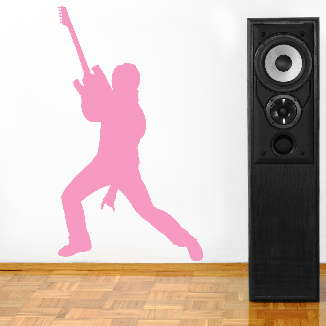 ROCK GUITAR PLAYER Wall Sticker Decal Stencil Silhouette ST90