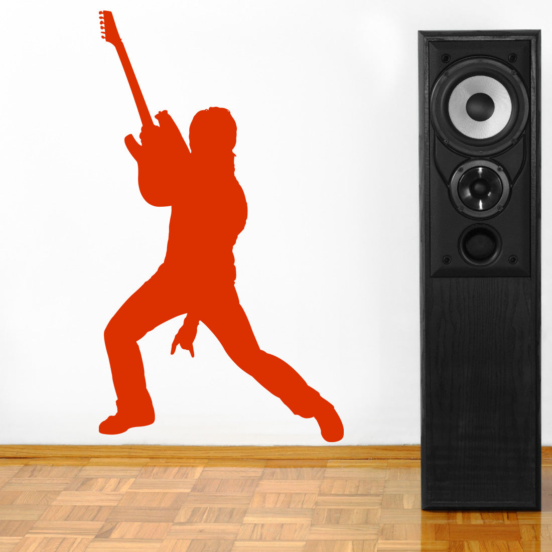 ROCK GUITAR PLAYER Wall Sticker Decal Stencil Silhouette ST90