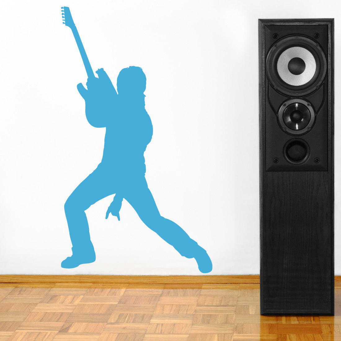ROCK GUITAR PLAYER Wall Sticker Decal Stencil Silhouette ST90
