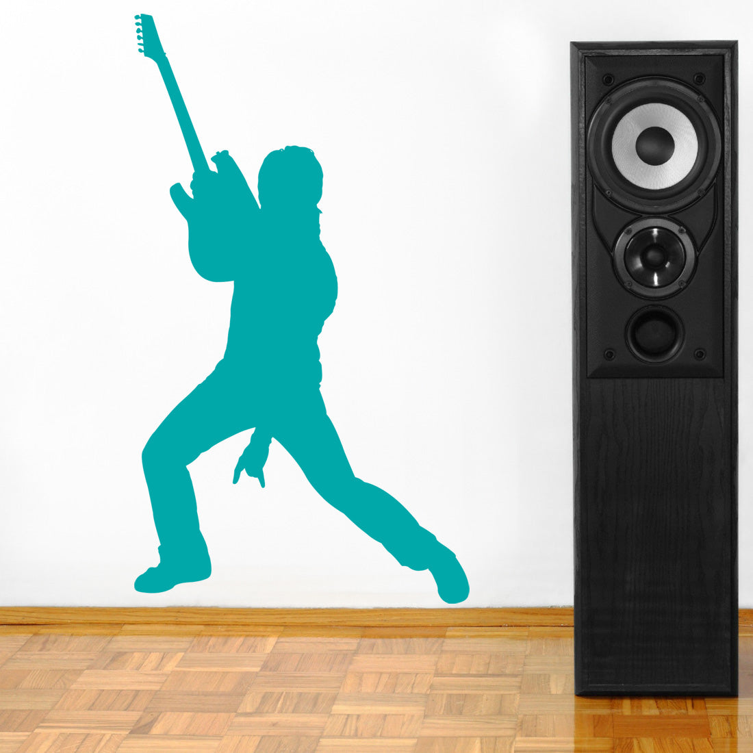 ROCK GUITAR PLAYER Wall Sticker Decal Stencil Silhouette ST90