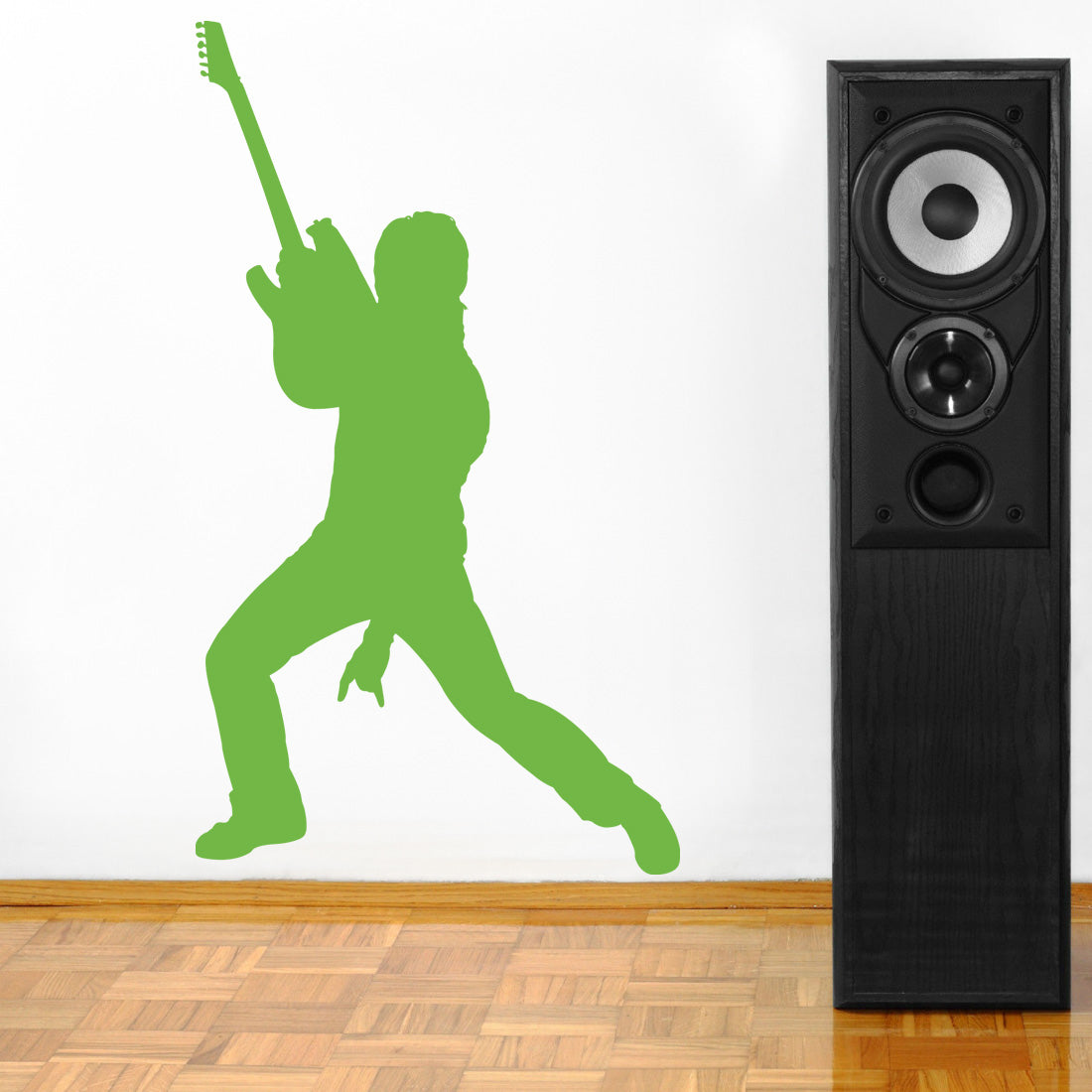 ROCK GUITAR PLAYER Wall Sticker Decal Stencil Silhouette ST90