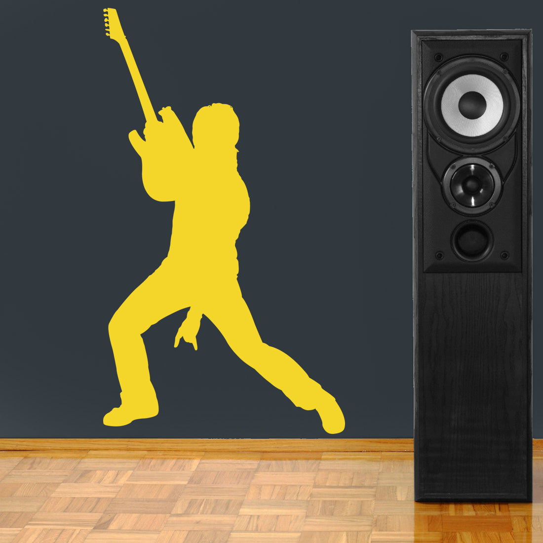 ROCK GUITAR PLAYER Wall Sticker Decal Stencil Silhouette ST90